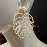Earring Leaves (White) - Palazzo Couture Online