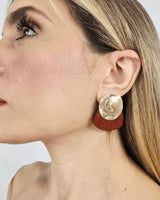 Earthy Luxe Geometric Earrings for women - fashion jewelry by Palazzo Couture