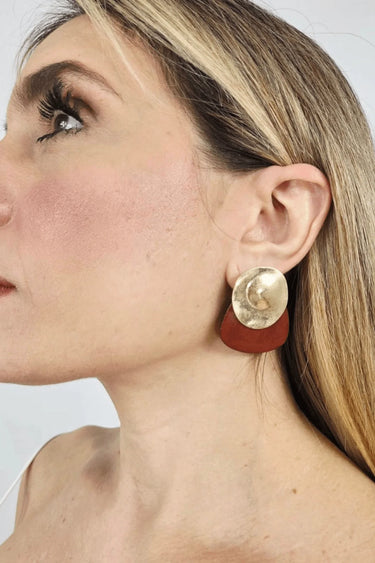 Earthy Luxe Geometric Earrings for women - fashion jewelry by Palazzo Couture