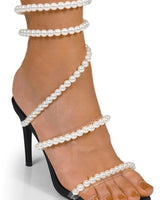 Ebbis Pearl Elegance Heels (Black) for women - stylish heels by Palazzo Couture