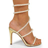 Ebbis Pearl Elegance Heels (Gold) - Palazzo Couture Online