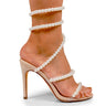 Ebbis Pearl Elegance Heels (Nude) - Palazzo Couture Online