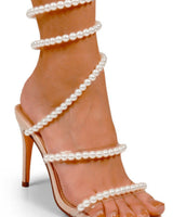 Ebbis Pearl Elegance Heels (Nude) for women - stylish heels by Palazzo Couture