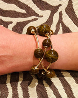 Eclipse Trio bracelet - Brown/Gold - Palazzo Couture Online