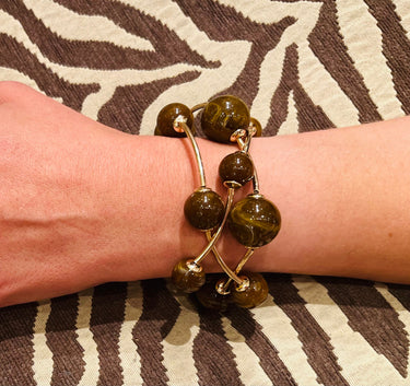 Eclipse Trio bracelet - Brown/Gold - Palazzo Couture Online