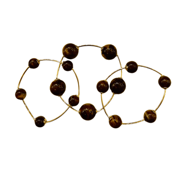 Eclipse Trio bracelet - Brown/Gold - Palazzo Couture Online