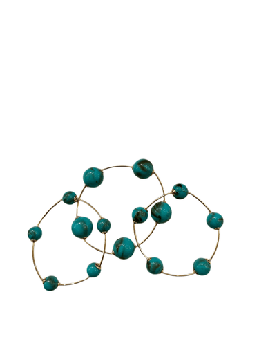 Eclipse Trio bracelet - Turquoise/Gold - Palazzo Couture Online
