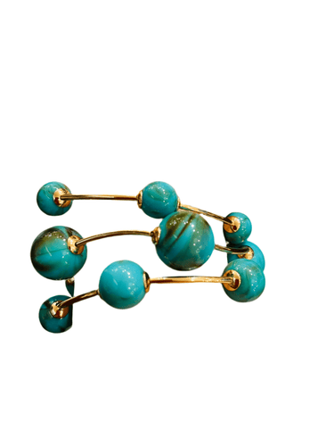 Eclipse Trio bracelet - Turquoise/Gold - Palazzo Couture Online