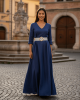 Elegance Bloom Metallic Stretch Belt - Silver - Palazzo Couture Online