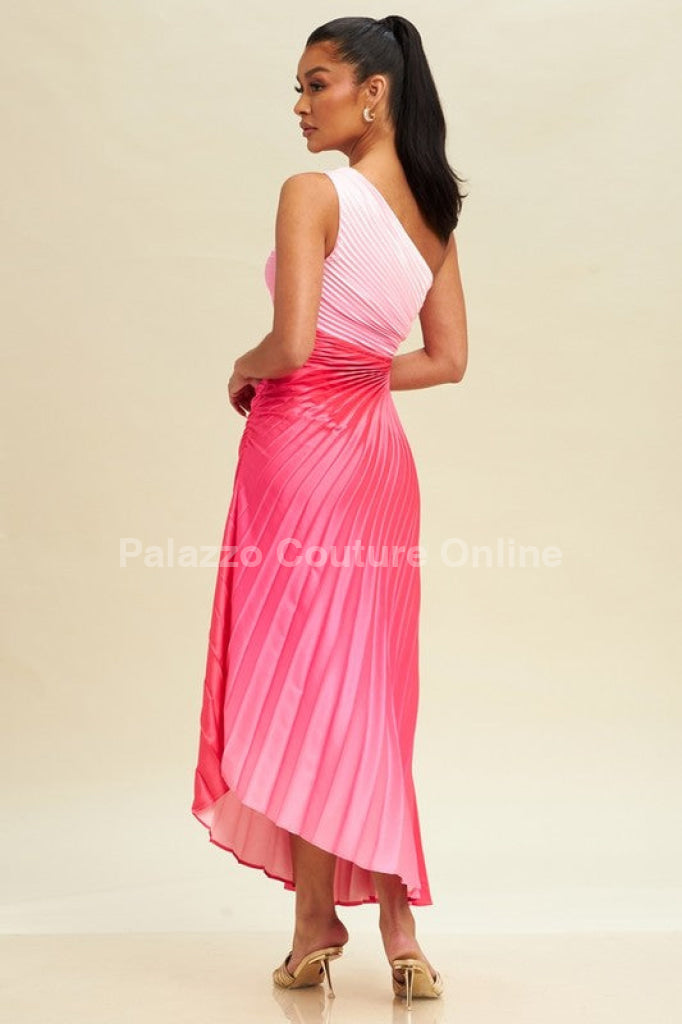 Elegant Moment Maxi Dress (Multi-Pink)