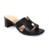 Elena Luxe Block Heel Sandals - Black - Palazzo Couture Online