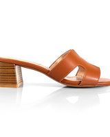 Elena Luxe Block Heel Sandals - Tan - Palazzo Couture Online