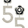 Embellished Flower Drop Statement Earrings for women - fashion jewelry by Palazzo Couture