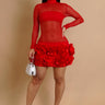 Enchanted Bloom Sheer Mini Dress - Palazzo Couture Online