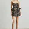 Enchanted Blossom 3D Hip Mini Dress (Black) - Palazzo Couture Online