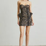 Enchanted Blossom 3D Hip Mini Dress (Black) front view showing mini dress silhouette