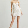 Enchanted Blossom 3D Hip Mini Dress (White) front view showing mini dress silhouette