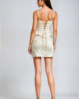 Enchanted Pearl Lace Corset & Skirt - Cream - Palazzo Couture Online