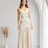 Enchanted Rosette Sequin Gown - Champagne - Palazzo Couture Online