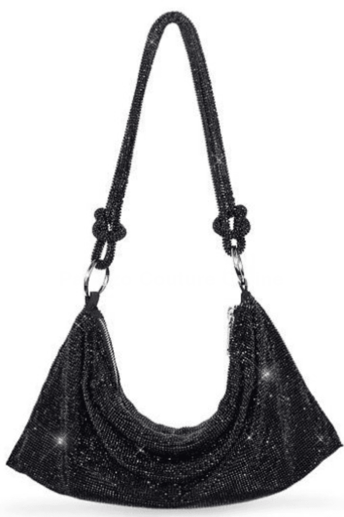 Envy Diamond Glitter Boho Hangbag Black / One Size Hand Bag
