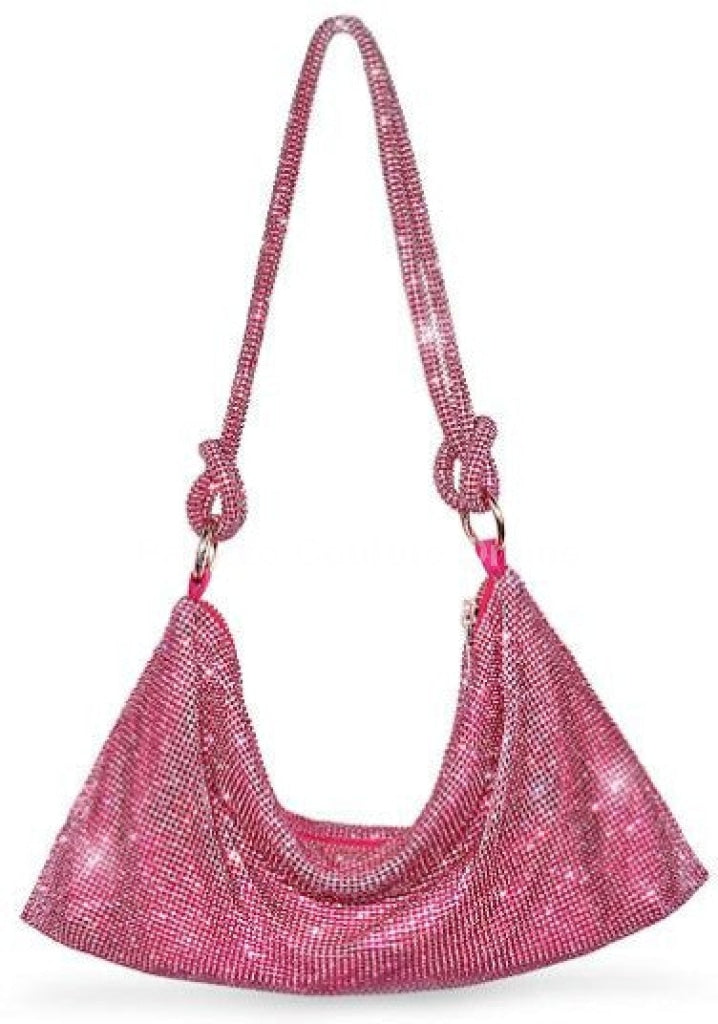 Envy Diamond Glitter Boho Hangbag Pink / One Size Hand Bag
