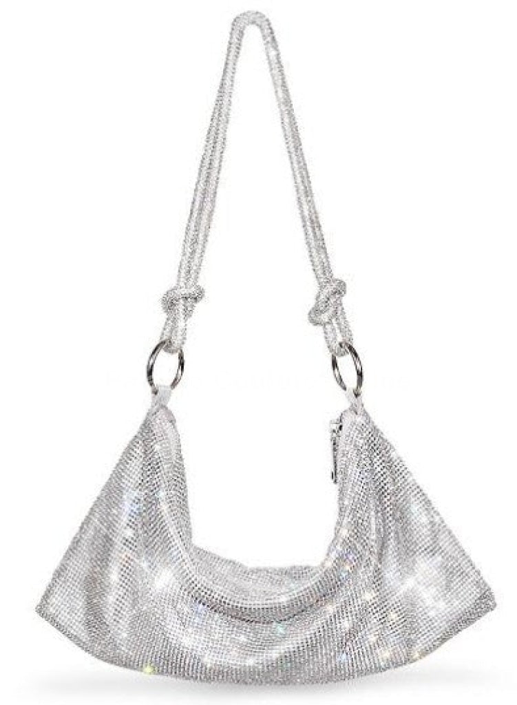 Envy Diamond Glitter Boho Hangbag Silver / One Size Hand Bag