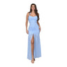 Eternal Allure Ruched Halter Maxi Dress - Baby Blue - Palazzo Couture Online
