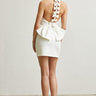 Ethereal Bow Mini Dress (White) - Palazzo Couture Online