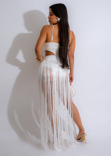 Ethereal Elegance Fringes Cover Up Maxi Dress - Palazzo Couture Online