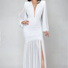 Ethereal Grace Maxi Gown - White front view showing full-length maxi silhouette