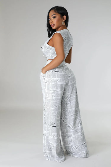 Everyday Bella Pant Set showing coordinated top and pants construction
