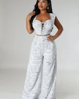 Everyday Bella Pant Set front view showing complete two piece pant set