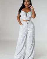 Women's  matching pant set from Palazzo Couture collection