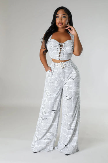 Women's  matching pant set from Palazzo Couture collection