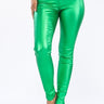 Expensive Views Disco Pants (Metallic Green) - Palazzo Couture Online
