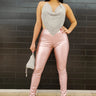 Expensive Views Metallic Rose Pants - front view