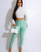 Elegant  stylish pants styled for going out look