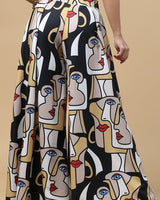 Facelips Print Wide Palazzo Pants - Palazzo Couture Online