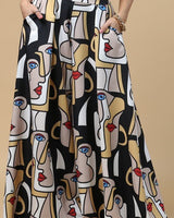 Facelips Print Wide Palazzo Pants - Palazzo Couture Online
