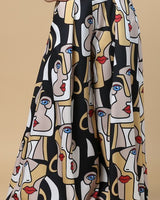 Facelips Print Wide Palazzo Pants - Palazzo Couture Online