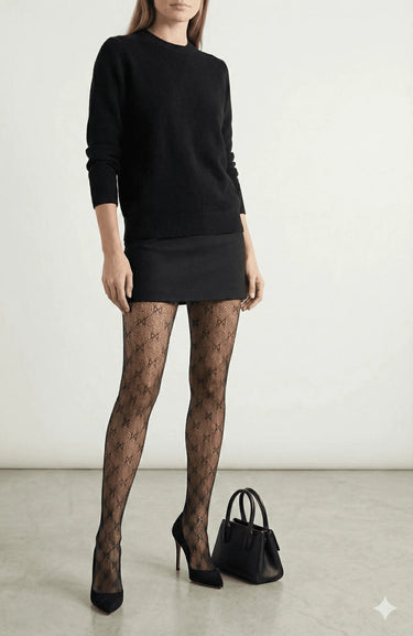 Fashion Designed Sheer Stockings - women's trendy tights and legwear
