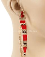 Fashion Metal Crystal Snake Earrings - Palazzo Couture Online