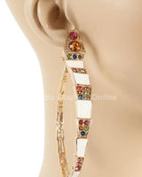 Fashion Metal Crystal Snake Earrings - trendy women's jewelry