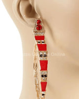 Fashion Metal Crystal Snake Earrings - women's statement jewelry