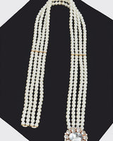 Faux Pearl Rhinestone Stretch Waist Belt - Palazzo Couture Online