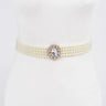 Faux Pearl Rhinestone Stretch Waist Belt for women - fashion belt by Palazzo Couture