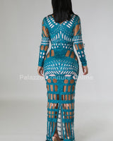 Feel Me Maxi Dress (Green) - Palazzo Couture Online