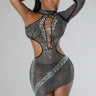 Feeling Risky Short Dress(Black) front view showing mini dress silhouette
