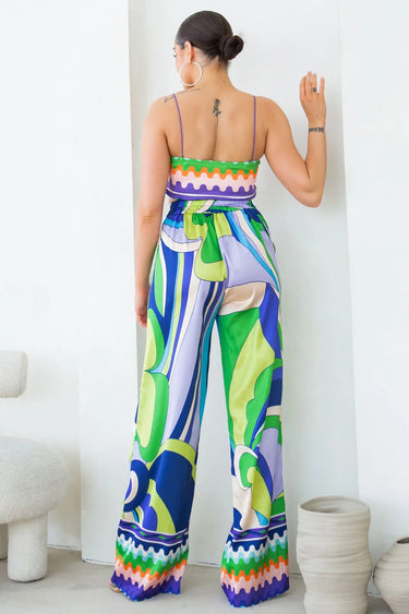 Women's  pant set matching style back view