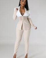 Two piece pant set full look – First Class Pant Set styled on model